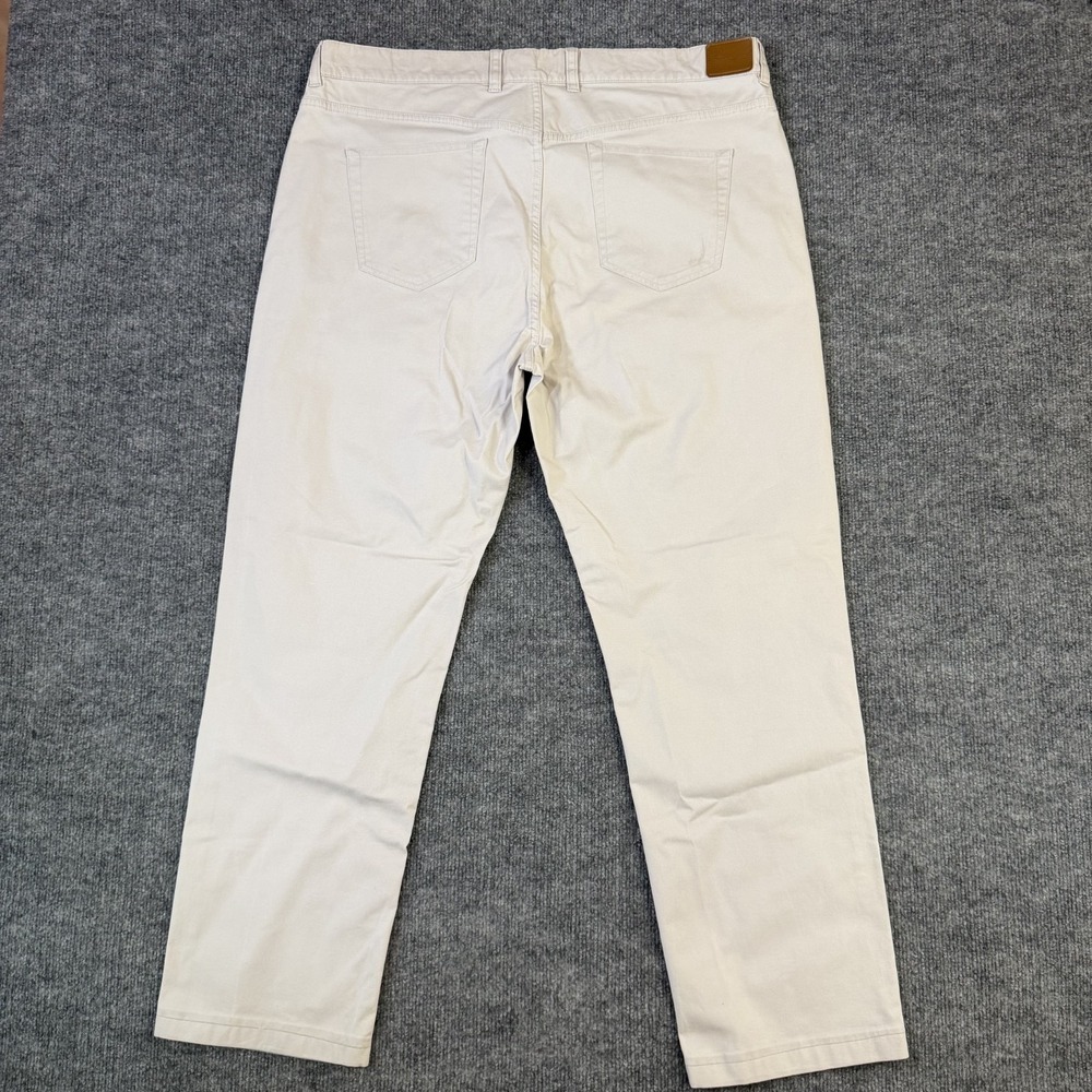 Peter Millar Pants Mens 40 Off White Pima Cotton 5 Pocket Straight Leg 40x29
